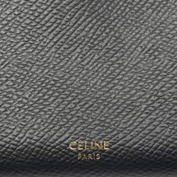 مملوكة مسبقًا محفظة كونتيننتال بقلاّب كبيرة جلد أسود سيلين