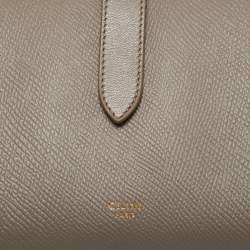 مملوكة مسبقًا Celine Grey Leather Large Strap Bifold Wallet