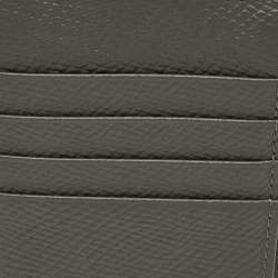 Pre Owned Celine Grey Leather Zip Card Holder