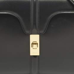 Pre Owned حقيبة يد علوية جلد أسود صغير سيلين كلاسيك 16