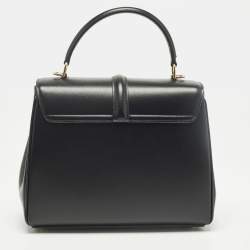 Pre Owned حقيبة يد علوية جلد أسود صغير سيلين كلاسيك 16