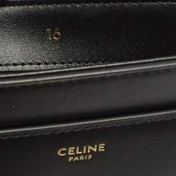 Pre Owned حقيبة يد علوية جلد أسود صغير سيلين كلاسيك 16