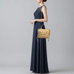 مملوكة مسبقًا Celine Belt Nano Gold Leather Top Handle Bag