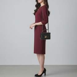 مملوكة مسبقًا Celine Nino Teen Black Leather Top Handle Bag