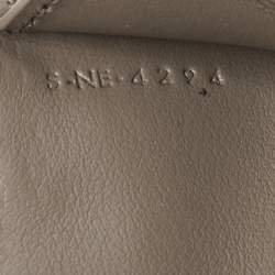Pre Owned Celine Grey Triomphe Embossed Leather Zip Card Holder