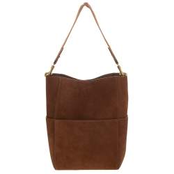 Celine Brown Suede Sangle Bucket Bag