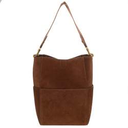 Celine Brown Suede Sangle Bucket Bag