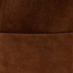 Celine Brown Suede Sangle Bucket Bag