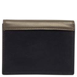 Pre Owned Celine Tri Color Leather Envelope Pocket Card Holder