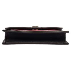 Pre Owned Celine Tri Color Leather Envelope Pocket Card Holder