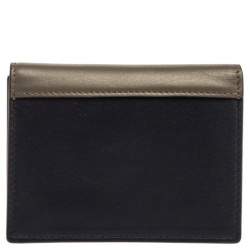 Pre Owned Celine Tri Color Leather Envelope Pocket Card Holder