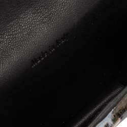 Pre Owned Celine Multicolor Leather and Calfhair Diamond Card Case