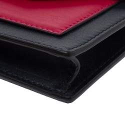 Pre Owned Celine Tri Color Leather Envelope Pocket Card Holder