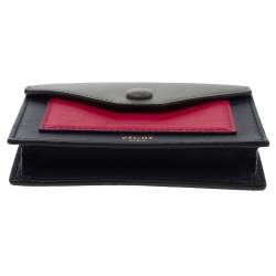 Pre Owned Celine Tri Color Leather Envelope Pocket Card Holder