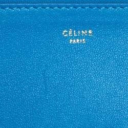 Pre Owned Celine Blue/Brown Leather Solo Clutch