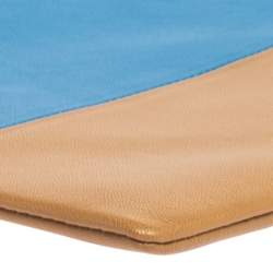 Pre Owned Celine Blue/Brown Leather Solo Clutch