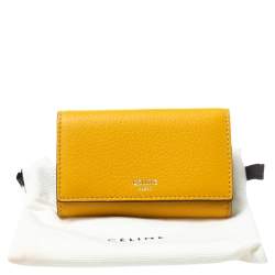 Celine Mustard Leather Leather Key Holder