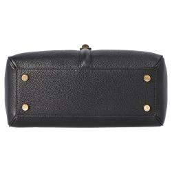 Pre Owned Celine Black Satinated Calfskin Leather Small 16 Bag