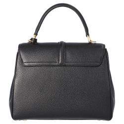 Pre Owned Celine Black Satinated Calfskin Leather Small 16 Bag