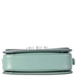 Pre Owned Celine Green Leather Teen Triomphe Shoulder Bag