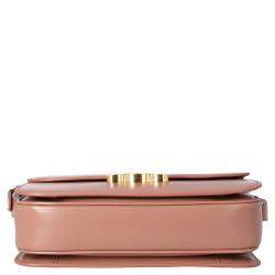 Pre Owned Celine Pink Leather Medium Triomphe Shoulder Bag