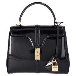 Pre Owned Celine Black Leather Small 16 Bag