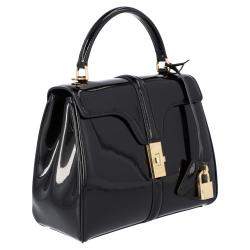 Pre Owned Celine Black Leather Small 16 Bag