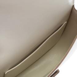 Pre Owned Celine White Leather Small Trotteur Crossbody Bag