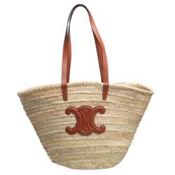 Celine Tie Tote Raffia and Leather Small at 1stDibs