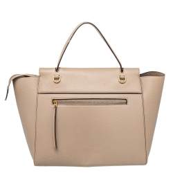 Pre Owned Celine Grey Leather Mini Belt Top Handle Bag