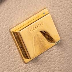 Pre Owned Celine Grey Leather Mini Belt Top Handle Bag