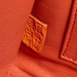 Pre Owned حقيبة يد سيلين نانو لاغيدج جلد برتقالى