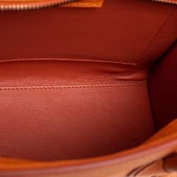 Pre Owned حقيبة يد سيلين نانو لاغيدج جلد برتقالى