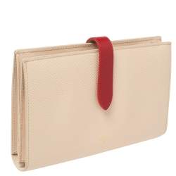 Pre Owned Celine Bicolor Leather Large Strap Wallet