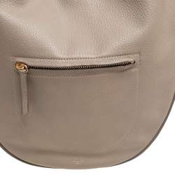 Pre Owned Celine Beige Leather Medium Hobo