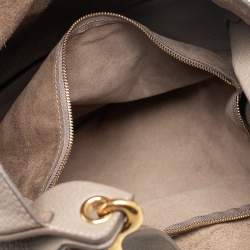 Pre Owned Celine Beige Leather Medium Hobo