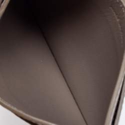 Pre Owned Celine Beige Grained Leather Card Holder