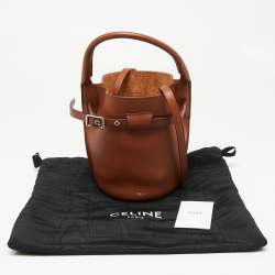 Pre Owned Celine Brown Leather Nano Big Bag Bucket