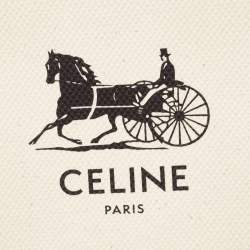 Pre Owned Celine Natural/Brown Sulky Print Canvas and Leather Mini Vertical Cabas Tote