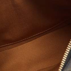 Pre Owned Celine Brown Triomphe Canvas and Leather Ava Shoulder Bag