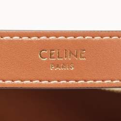 Pre Owned Celine Brown Triomphe Canvas and Leather Ava Shoulder Bag