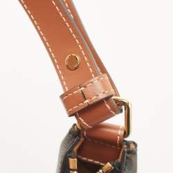 Pre Owned Celine Brown Triomphe Canvas and Leather Ava Shoulder Bag