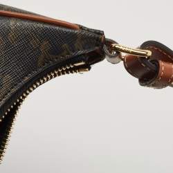 Pre Owned Celine Brown Triomphe Canvas and Leather Ava Shoulder Bag