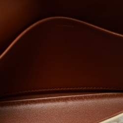 Pre Owned Celine Off-White Triomphe Canvas Claude Shoulder Bag