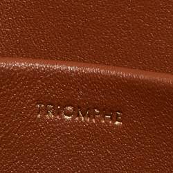 Pre Owned Celine Off-White Triomphe Canvas Claude Shoulder Bag