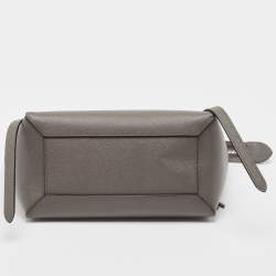 Pre Owned Celine Grey Leather Micro Belt Top Handle Bag