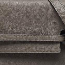 Pre Owned Celine Grey Leather Micro Belt Top Handle Bag
