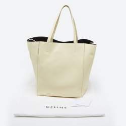 Pre Owned Céline Yellow Leather Medium Cabas Vertical Shopper Tote