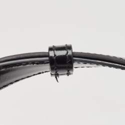 Pre Owned Celine Black Shine Leather Medium Triomphe Shoulder Bag