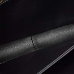 Pre Owned Celine Black Shine Leather Medium Triomphe Shoulder Bag